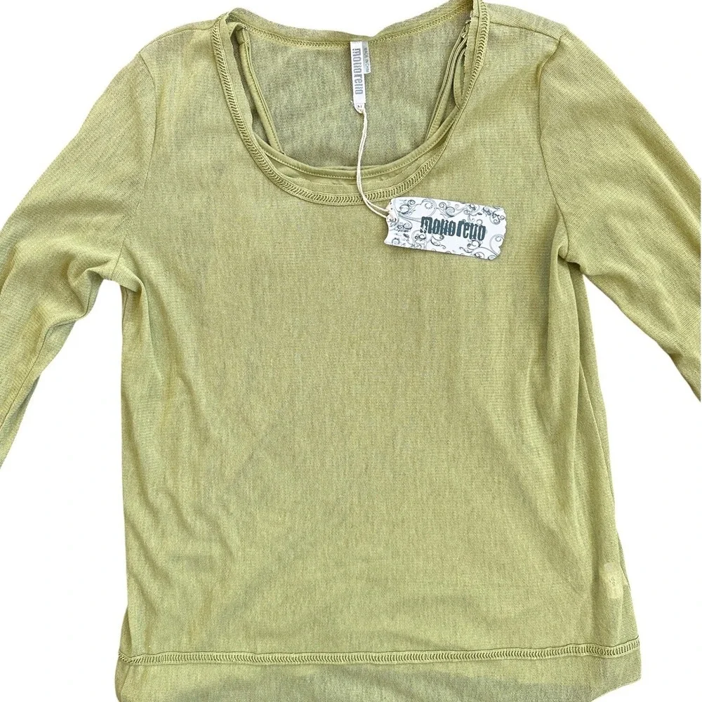 Monoreno‎ 2 Piece Sheer Knit Top & Camisole Set Womens Medium Tan New M8826-1